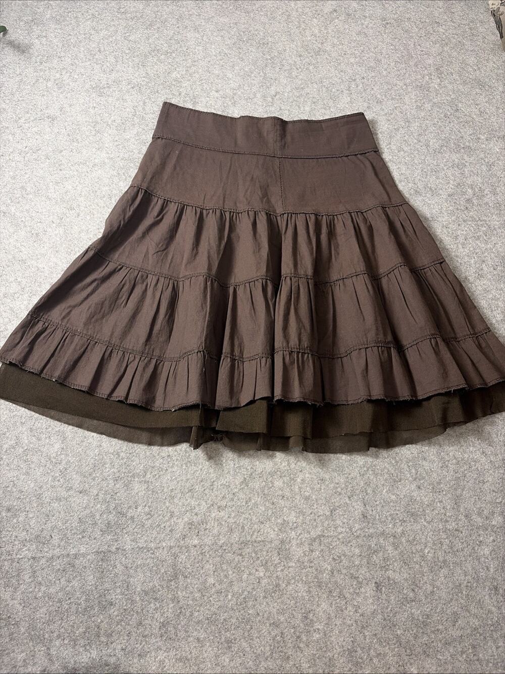 Ca Me Plait Paris Women Brown Tier Skirt Size Small